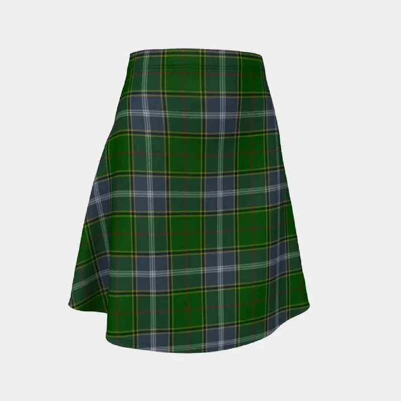 Pringle Tartan Flared Skirt cotton skirt soft