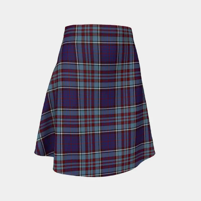 RCAF Tartan Flared Skirt linen skirt light