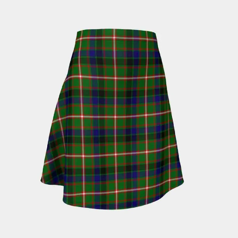 Reid Green Tartan Flared Skirt cashmere skirt soft