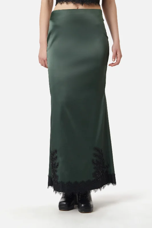 Remnants Satin Lace Skirt velvet skirt luxurious