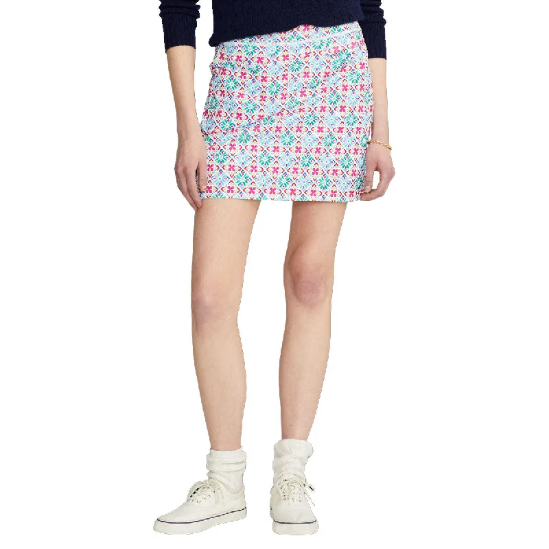 RLX Ralph Lauren Printed Aim 17in Multi Tile Womens Golf Skort leather skirt sleek