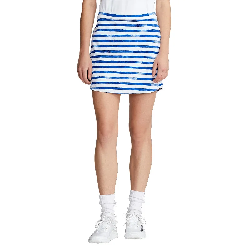 RLX Ralph Lauren Printed Aim 17in Blue Painted Stripe Womens Golf Skort lace skirt delicate