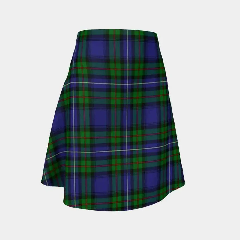 Robertson Hunting Modern Tartan Flared Skirt linen skirt natural