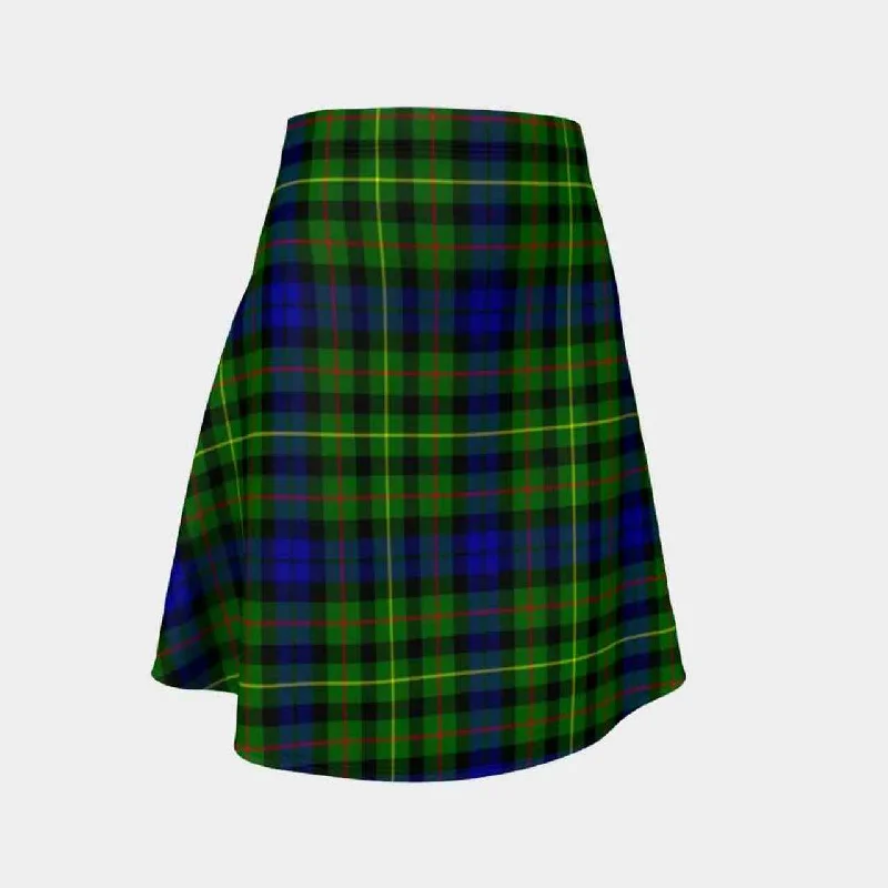 Rollo Modern Tartan Flared Skirt linen skirt relaxed