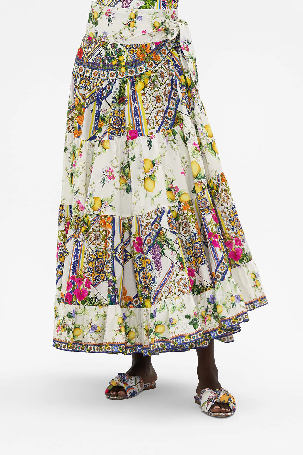 Wrap Skirt with Gathered Panels Caterina Spritz cashmere skirt soft